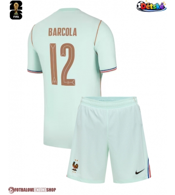 Francie Bradley Barcola #12 Venkovní dres komplet pro Děti MS 2026 Krátkým Rukávem (+ Krátké kalhoty)
